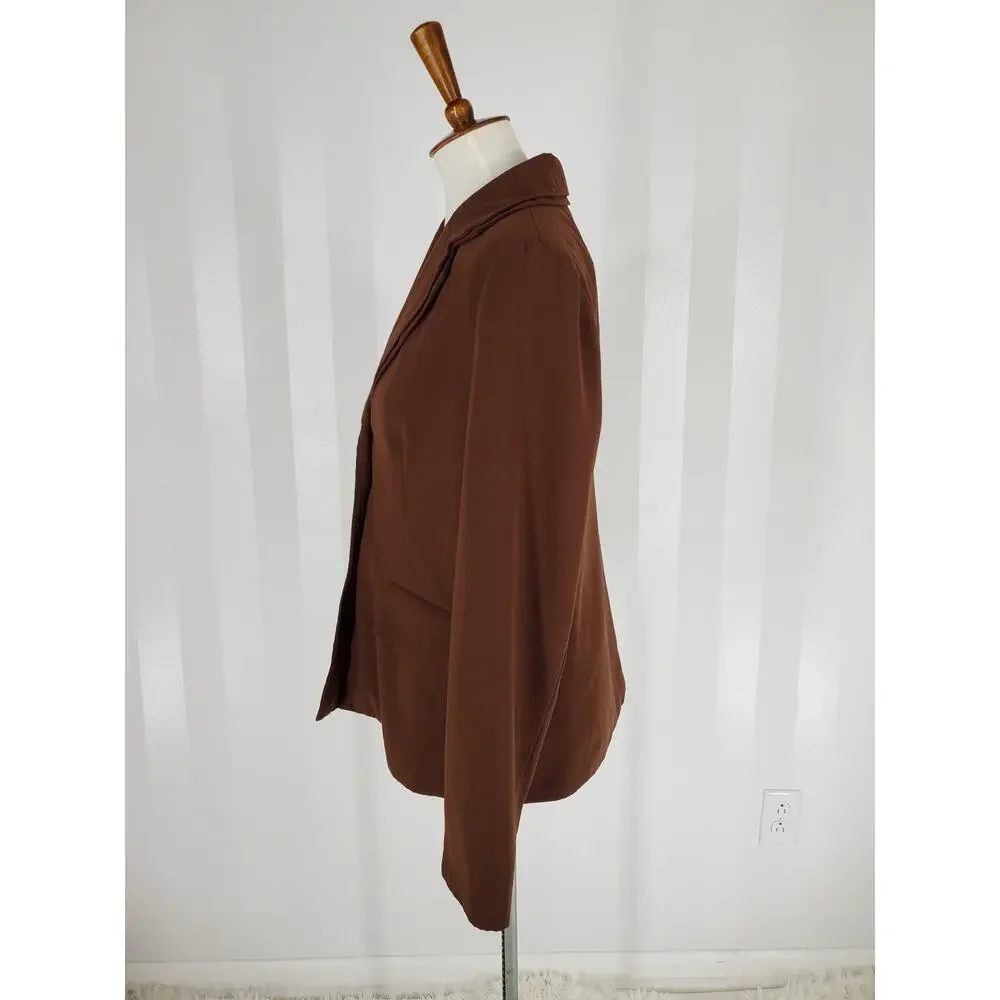 CLIO Women's Brown Blazer Sz 8 - Picture 3 of 12